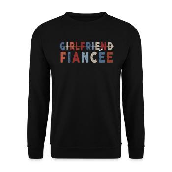 Girlfriend Fiancee Couple Engagement Engaged - Unisex Sweatshirt - black - Front - Alina (178cm) & Michal (187cm)