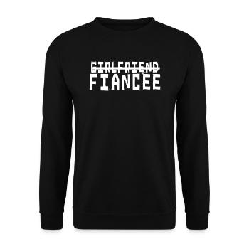 Girlfriend Fiancee Couple Engagement Engaged - Unisex Sweatshirt - black - Front - Alina (178cm) & Michal (187cm)