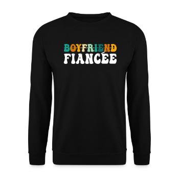 Fiançailles de couple fiancées Hommes Fiancée drôle - Sweat-shirt Unisexe - noir - Devant - Alina (178cm) & Michal (187cm)