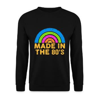 80's La musique des années 80 - Sweat-shirt Unisexe - noir - Devant - Alina (178cm) & Michal (187cm)