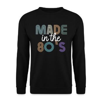 80's La musique des années 80 - Sweat-shirt Unisexe - noir - Devant - Alina (178cm) & Michal (187cm)