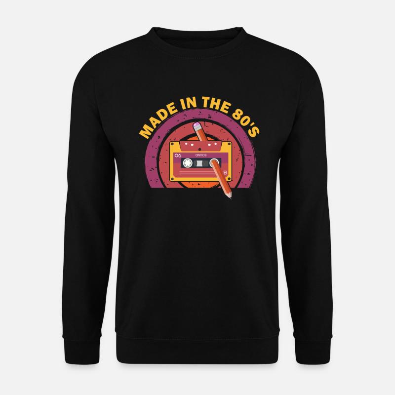 80er Die Musik der 80er Jahre - Unisex Pullover - Schwarz