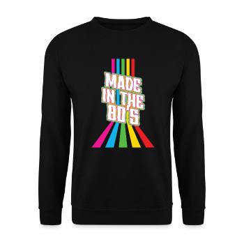 80's La musique des années 80 - Sweat-shirt Unisexe - noir - Devant - Alina (178cm) & Michal (187cm)