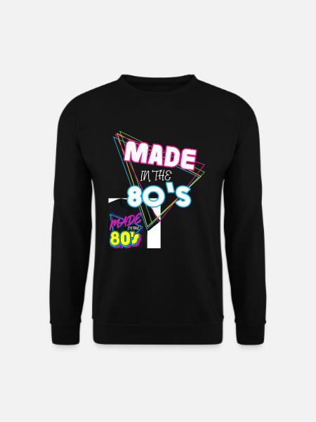 80er Die Musik der 80er Jahre - Unisex Pullover - Schwarz