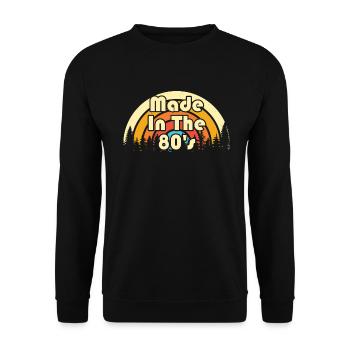 80's The 80s Music - Unisex Sweatshirt - black - Front - Alina (178cm) & Michal (187cm)