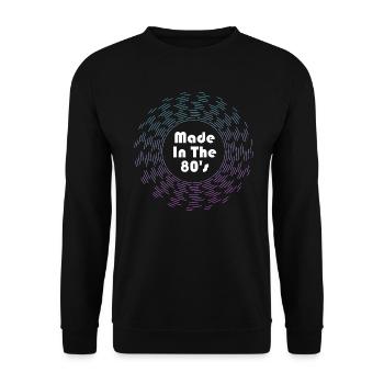 80's La musique des années 80 - Sweat-shirt Unisexe - noir - Devant - Alina (178cm) & Michal (187cm)