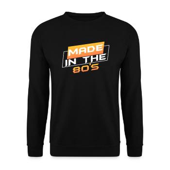 80's La musique des années 80 - Sweat-shirt Unisexe - noir - Devant - Alina (178cm) & Michal (187cm)