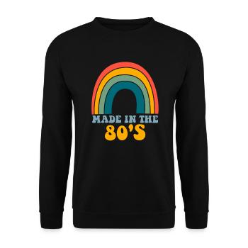 80's La musique des années 80 - Sweat-shirt Unisexe - noir - Devant - Alina (178cm) & Michal (187cm)