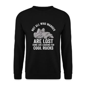Wandern Sie auf der Suche nach kühlen Felsen - Unisex Pullover - Schwarz - Vorne - Alina (178cm) & Michal (187cm)