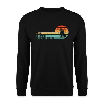 God's Children Are Not For Sale Christian Children - Unisex Sweatshirt - black - Front - Alina (178cm) & Michal (187cm)