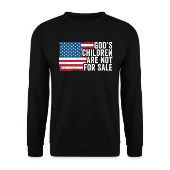 Gottes Kinder sind nicht käuflich zu erwerben - Unisex Pullover - Schwarz - Vorne - Alina (178cm) & Michal (187cm)