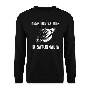 Saturnales Garder Saturne dans l’ancien Empire romain - Sweat-shirt Unisexe - noir - Devant - Alina (178cm) & Michal (187cm)