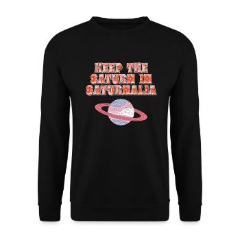 Saturnales Garder Saturne dans l’ancien Empire romain - Sweat-shirt Unisexe - noir - Devant - Alina (178cm) & Michal (187cm)