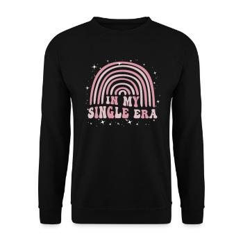 Dans mon ère de célibataire drôle de vie de célibataire - Sweat-shirt Unisexe - noir - Devant - Alina (178cm) & Michal (187cm)