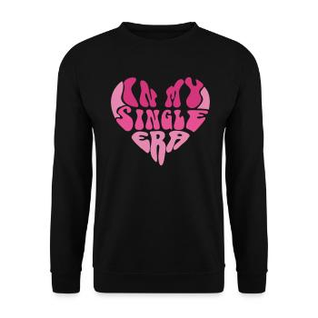 In My Single Era Funny Single Life - Unisex Sweatshirt - black - Front - Alina (178cm) & Michal (187cm)
