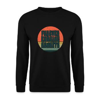 Forever Chasing Sunsets Retro Summer Vacation - Unisex Sweatshirt - black - Front - Alina (178cm) & Michal (187cm)