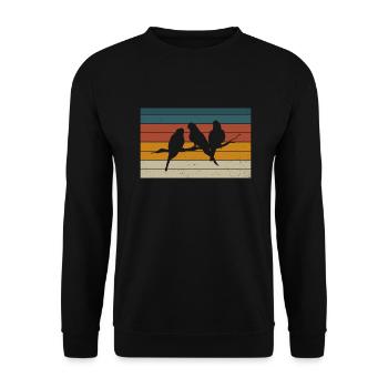 Bird Watching Birder Ornithologist Bird Lover - Unisex Sweatshirt - black - Front - Alina (178cm) & Michal (187cm)