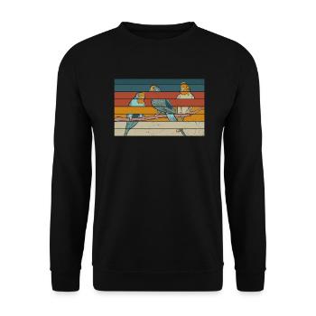 Bird Watching Birder Ornithologist Bird Lover - Unisex Sweatshirt - black - Front - Alina (178cm) & Michal (187cm)