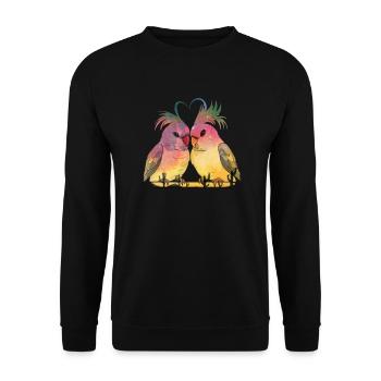 Bird Watching Birder Ornithologist Bird Lover - Unisex Sweatshirt - black - Front - Alina (178cm) & Michal (187cm)