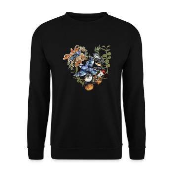 Bird Watching Birder Ornithologist Bird Lover - Unisex Sweatshirt - black - Front - Alina (178cm) & Michal (187cm)
