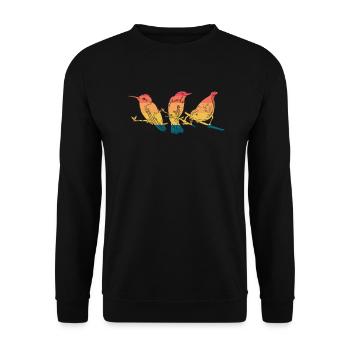 Bird Watching Birder Ornithologist Bird Lover - Unisex Sweatshirt - black - Front - Alina (178cm) & Michal (187cm)