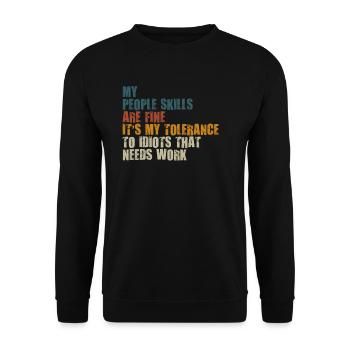 Mes compétences relationnelles sont très bien - Sweat-shirt Unisexe - noir - Devant - Alina (178cm) & Michal (187cm)