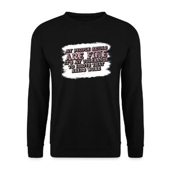 My People Skills Are Just Fine - Unisex Sweatshirt - black - Front - Alina (178cm) & Michal (187cm)