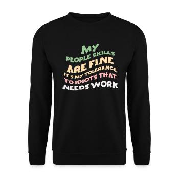 Mes compétences relationnelles sont très bien - Sweat-shirt Unisexe - noir - Devant - Alina (178cm) & Michal (187cm)