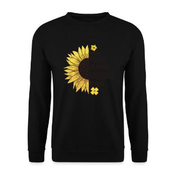 Loves Jesus and America Too God Christian - Unisex Sweatshirt - black - Front - Alina (178cm) & Michal (187cm)