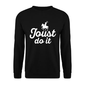 Jousting Knight Medieval Renaissance Knights Armor - Unisex Sweatshirt - black - Front - Alina (178cm) & Michal (187cm)