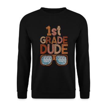 Professeur de maternelle Drôle Étudiant 1er Diplôme - Sweat-shirt Unisexe - noir - Devant - Alina (178cm) & Michal (187cm)