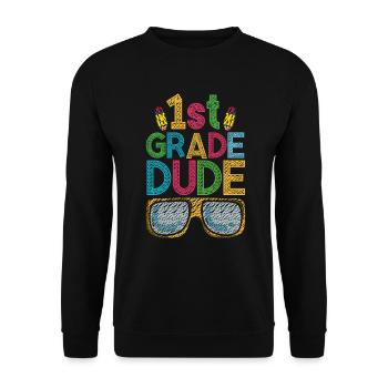 Professeur de maternelle Drôle Étudiant 1er Diplôme - Sweat-shirt Unisexe - noir - Devant - Alina (178cm) & Michal (187cm)