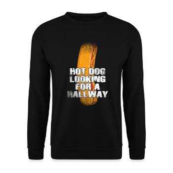 Hot-dog à la recherche d’un couloir - Sweat-shirt Unisexe - noir - Devant - Alina (178cm) & Michal (187cm)