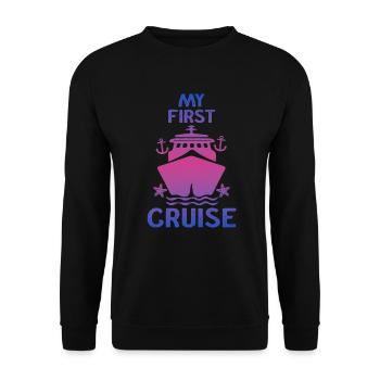 My First Cruise Family Vacation - Fun and Exciting - Unisex Sweatshirt - black - Front - Alina (178cm) & Michal (187cm)