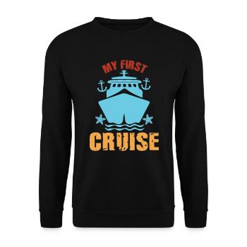 My First Cruise Family Vacation - Fun and Exciting - Unisex Sweatshirt - black - Front - Alina (178cm) & Michal (187cm)