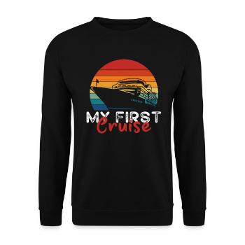 My First Cruise Family Vacation - Fun and Exciting - Unisex Sweatshirt - black - Front - Alina (178cm) & Michal (187cm)