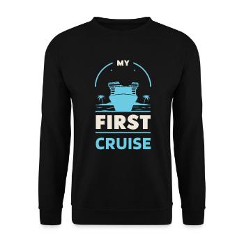 My First Cruise Family Vacation - Fun and Exciting - Unisex Sweatshirt - black - Front - Alina (178cm) & Michal (187cm)