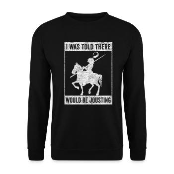 Joute Chevalier Médiéval Renaissance Chevaliers Armure - Sweat-shirt Unisexe - noir - Devant - Alina (178cm) & Michal (187cm)