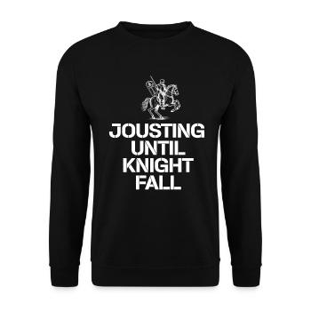 Joute Chevalier Médiéval Renaissance Chevaliers Armure - Sweat-shirt Unisexe - noir - Devant - Alina (178cm) & Michal (187cm)