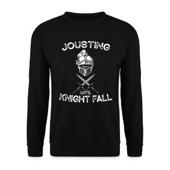 Joute Chevalier Médiéval Renaissance Chevaliers Armure - Sweat-shirt Unisexe - noir - Devant - Alina (178cm) & Michal (187cm)