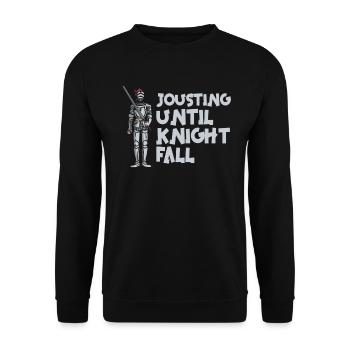 Joute Chevalier Médiéval Renaissance Chevaliers Armure - Sweat-shirt Unisexe - noir - Devant - Alina (178cm) & Michal (187cm)