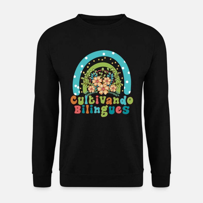 Cultivando Bilingües Spanischlehrer Bekleidung - Unisex Pullover - Schwarz