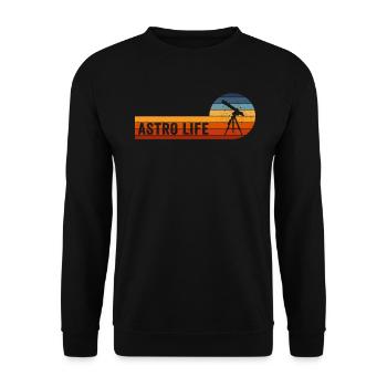 Space Photography Stargazing Telescope Astronomy - Unisex Sweatshirt - black - Front - Alina (178cm) & Michal (187cm)