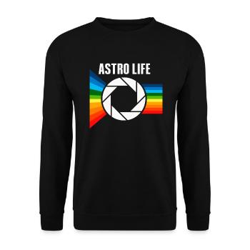 Space Photography Stargazing Telescope Astronomy - Unisex Sweatshirt - black - Front - Alina (178cm) & Michal (187cm)