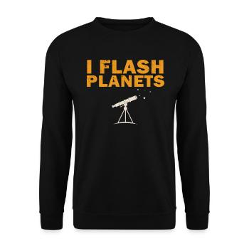 Space Photography Stargazing Telescope Astronomy - Unisex Sweatshirt - black - Front - Alina (178cm) & Michal (187cm)