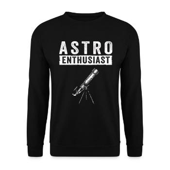 Space Photography Stargazing Telescope Astronomy - Unisex Sweatshirt - black - Front - Alina (178cm) & Michal (187cm)