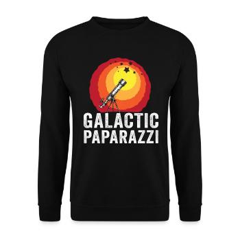 Space Photography Stargazing Telescope Astronomy - Unisex Sweatshirt - black - Front - Alina (178cm) & Michal (187cm)