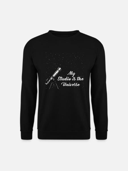 Space Photography Stargazing Telescope Astronomy - Unisex Sweatshirt - black