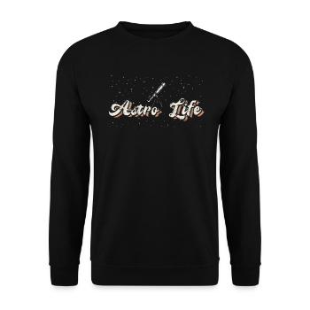 Space Photography Stargazing Telescope Astronomy - Unisex Sweatshirt - black - Front - Alina (178cm) & Michal (187cm)