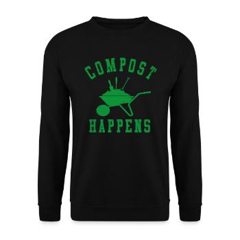 Wurm Farmer Wurmkompost Niedliche Männer Frauen Kompostieren - Unisex Pullover - Schwarz - Vorne - Alina (178cm) & Michal (187cm)